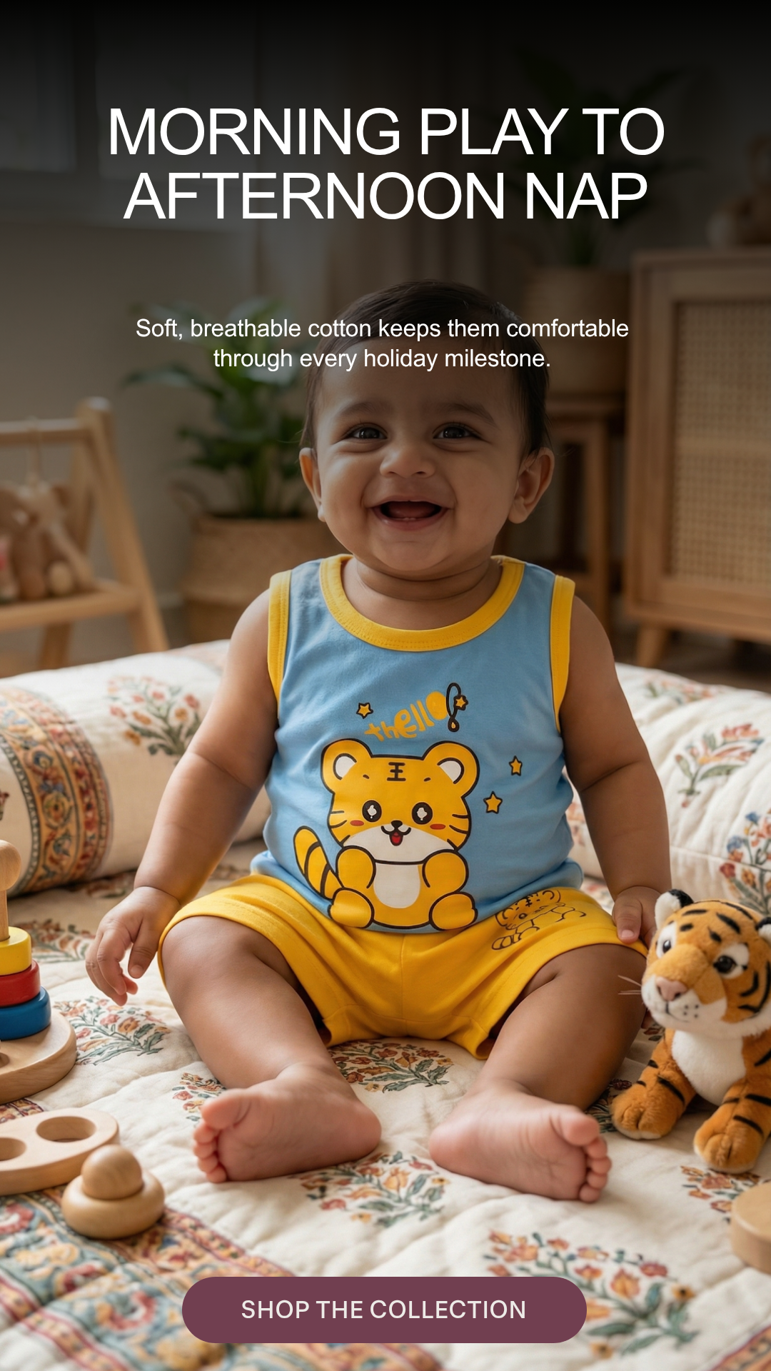 Little Tiger Baby Summer Set | Ultra-Soft Premium Cotton Outfit