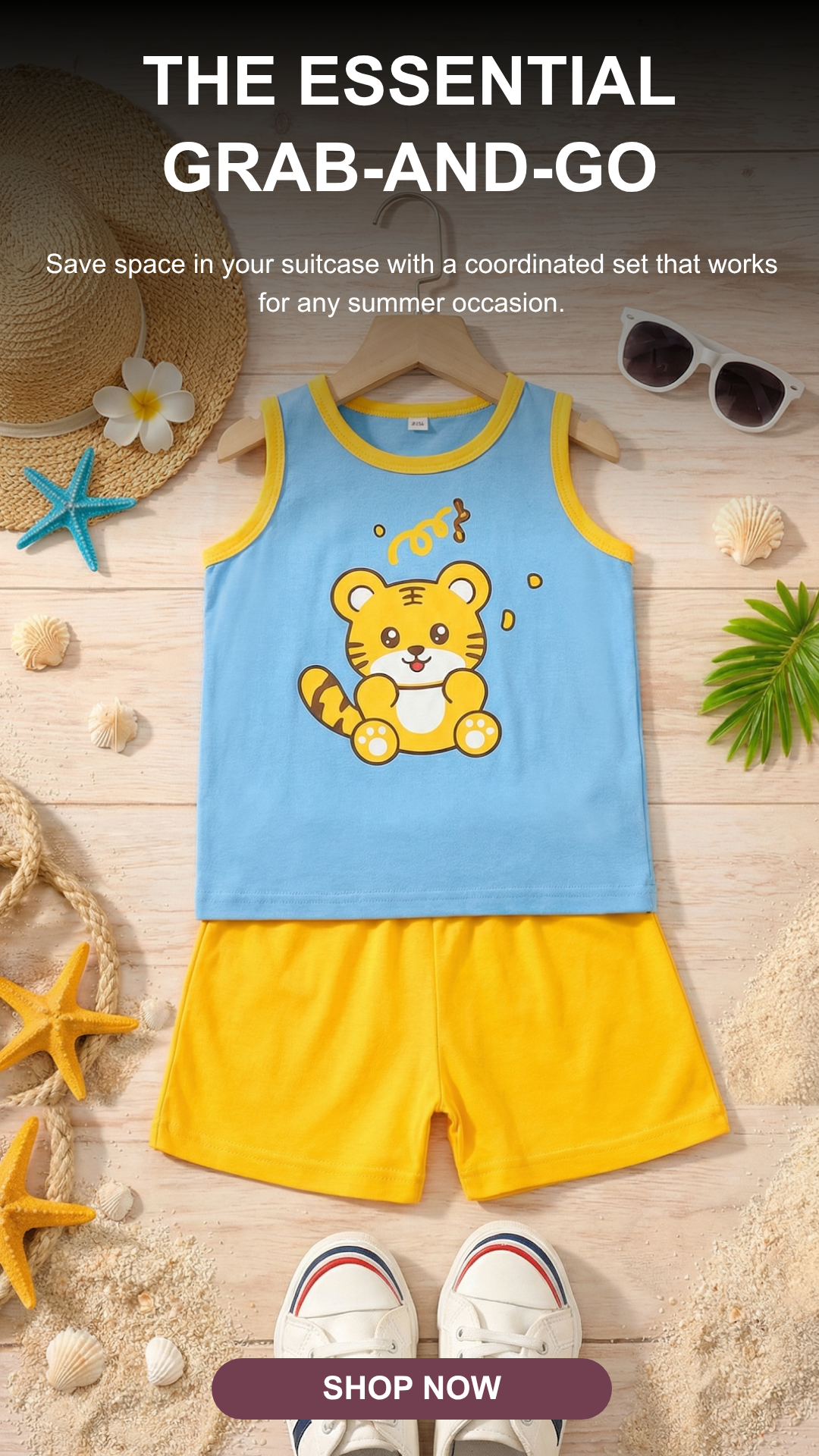 Little Tiger Baby Summer Set | Ultra-Soft Premium Cotton Outfit