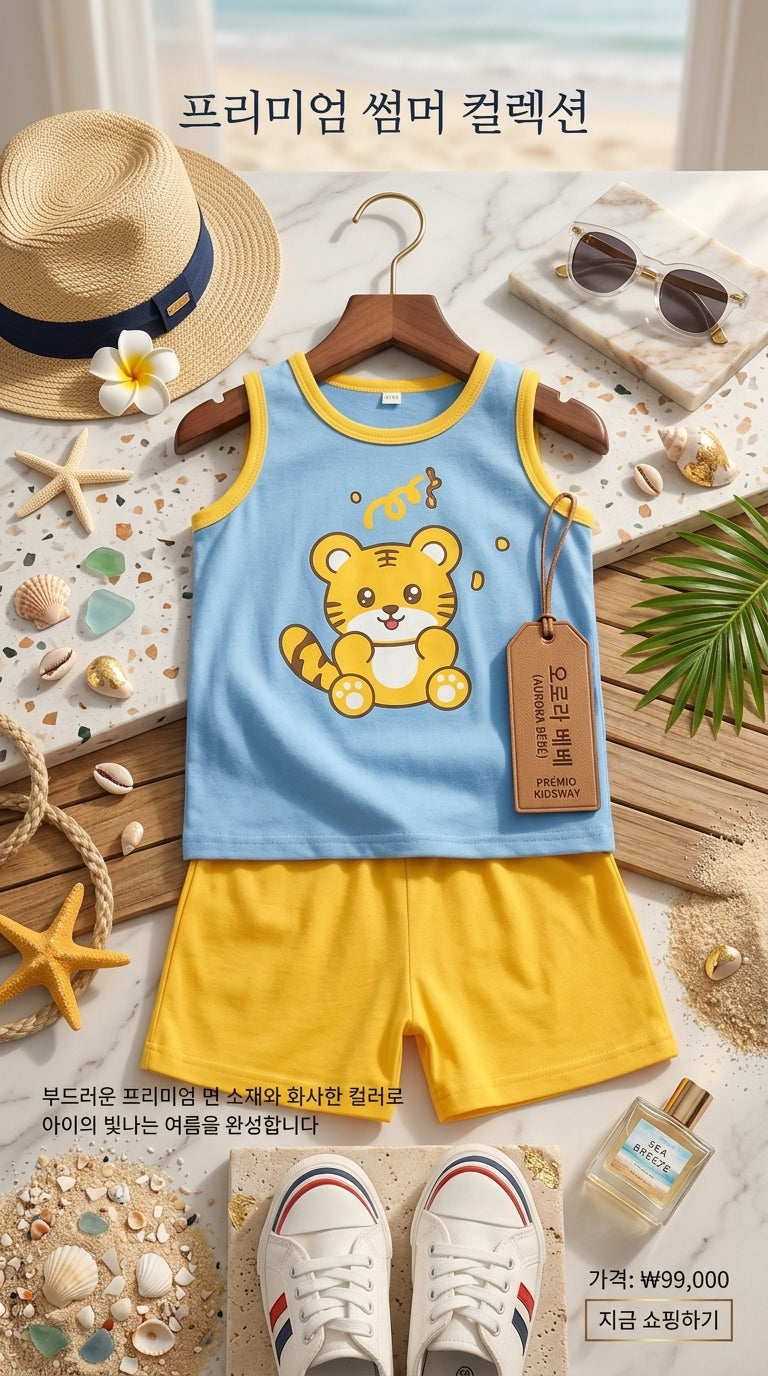 Little Tiger Baby Summer Set | Ultra-Soft Premium Cotton Outfit
