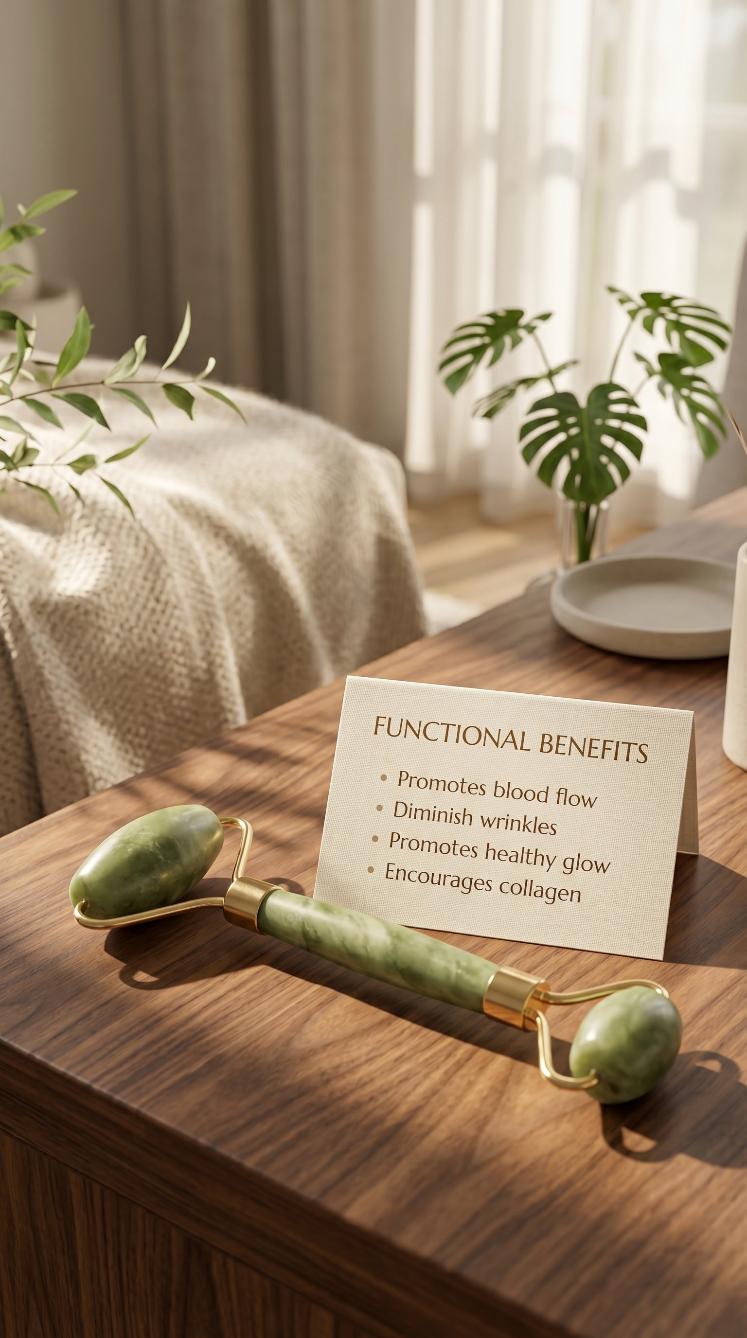 “Glow Naturally, Age Gracefully – Pure Jade Roller & Gua Sha Spa Therapy at Home”