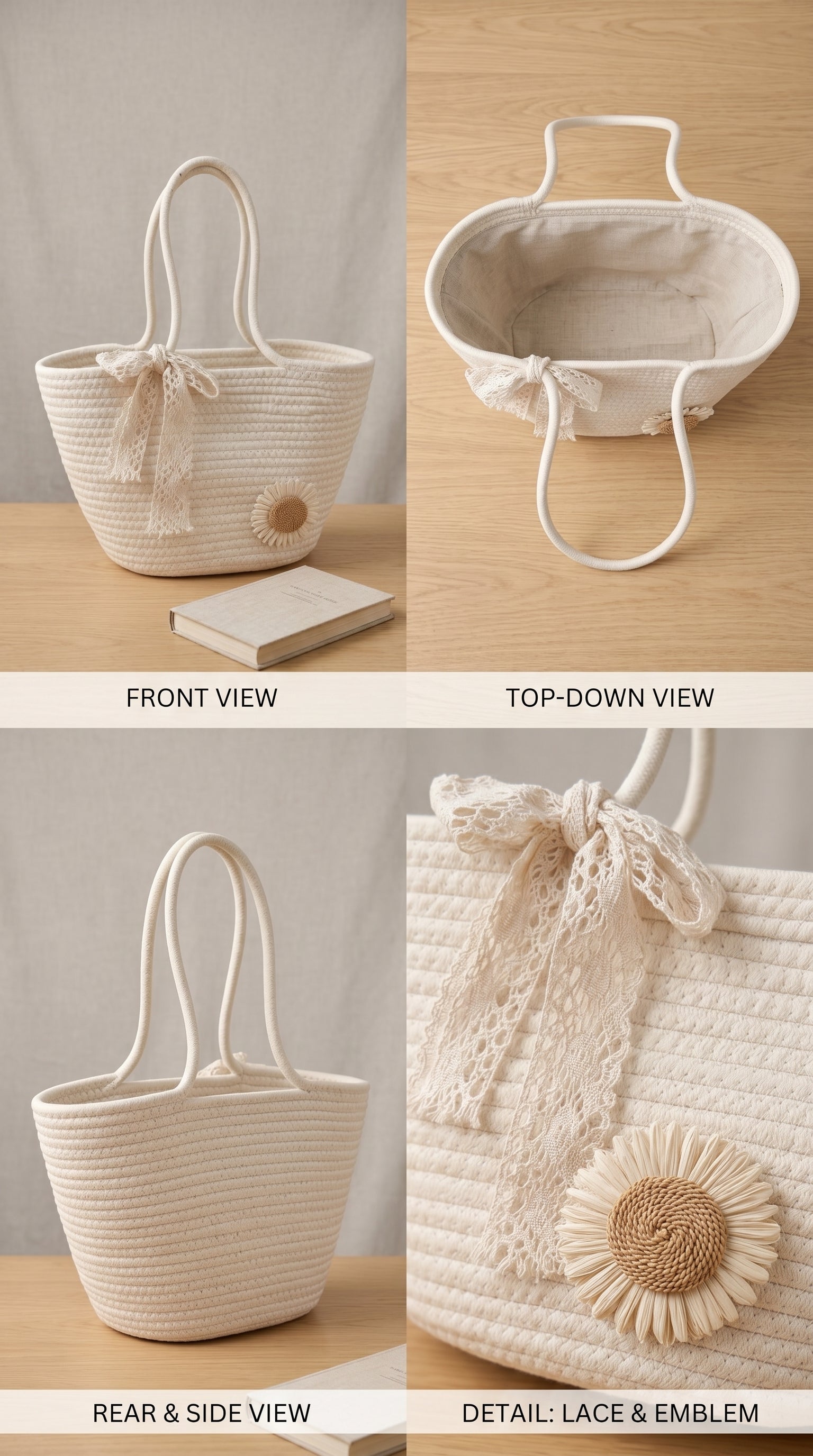 “Boho Daisy Handwoven Bag – Carry Summer Wherever You Go”
