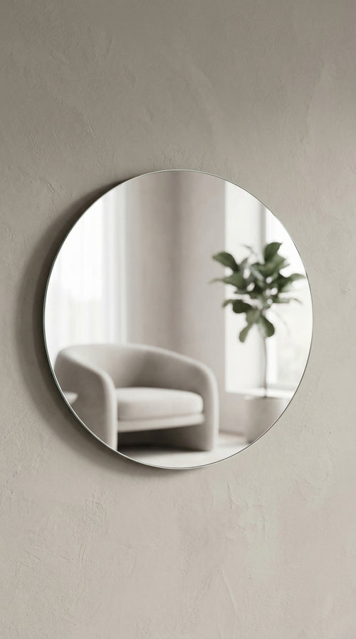 12 Inch Irregular Wave Wall Mirror – Elegant Modern Decorative Mirror for Living Room, Bedroom & Entryway