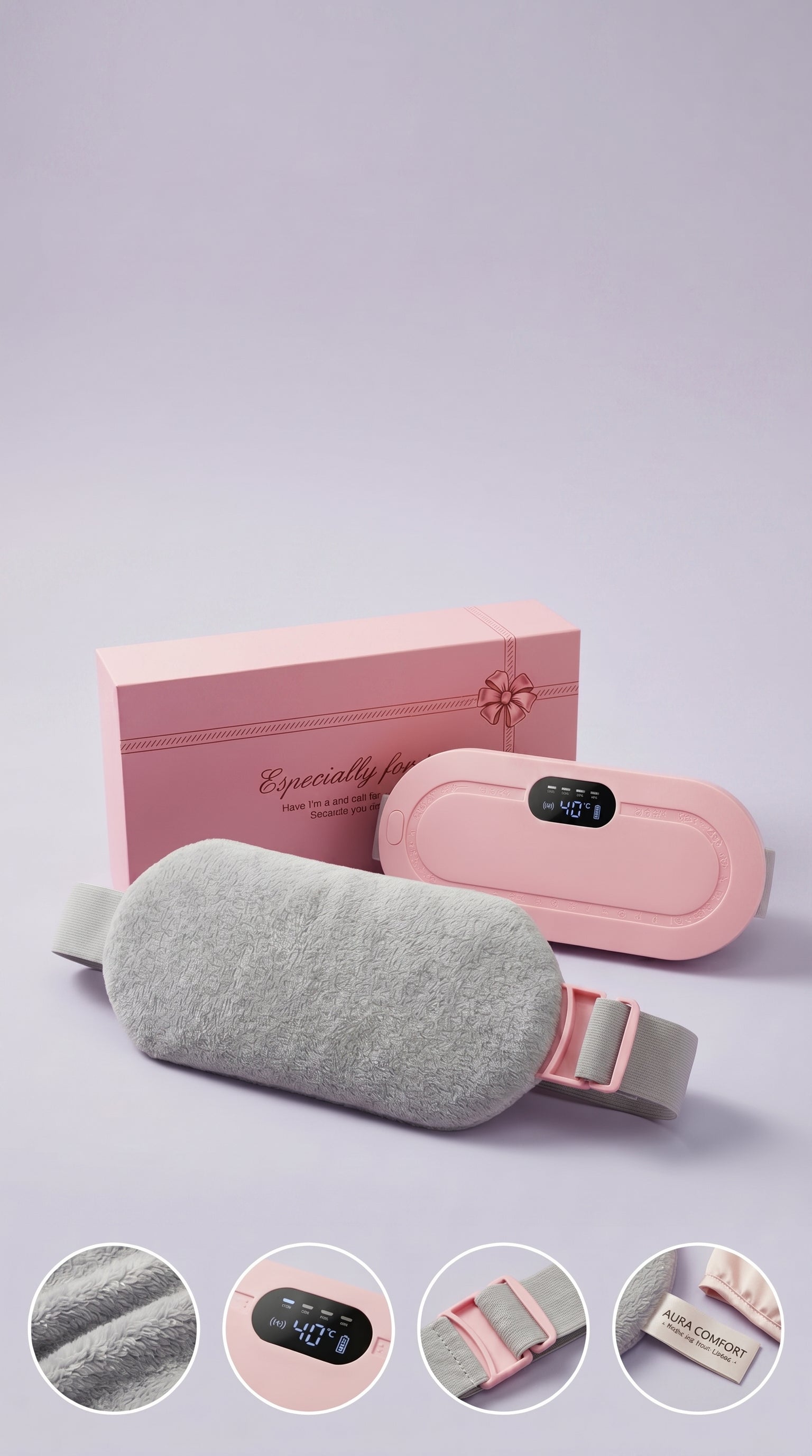 Period Pain Relief Heating Belt with Massager | USB Rechargeable Menstrual Cramp Relief Device