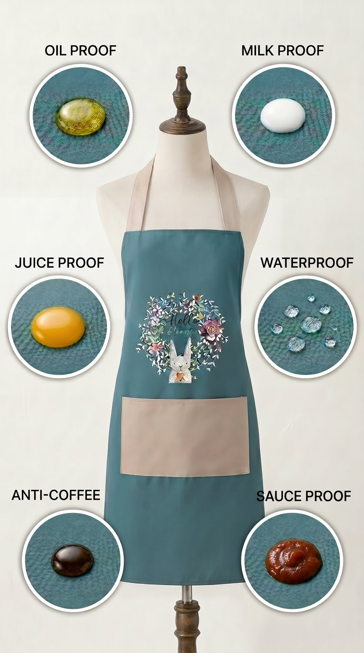Waterproof Designer Apron – Made for Moms Who Rule the Kitchen