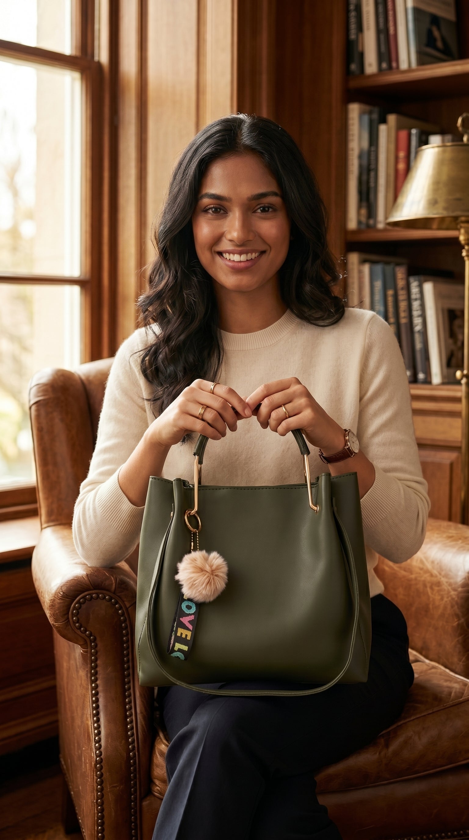 “Grace in Every Step – Daniel Clark Elegant PU Handbag for Modern Girls & Women”